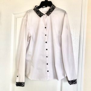 White New York & Company Button Up
